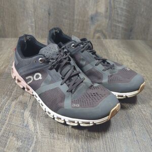 On Cloudflow Women's Size 7 Rock Rose Gray Synthetic Running Sneakers Athletic